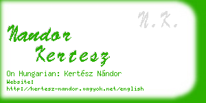 nandor kertesz business card